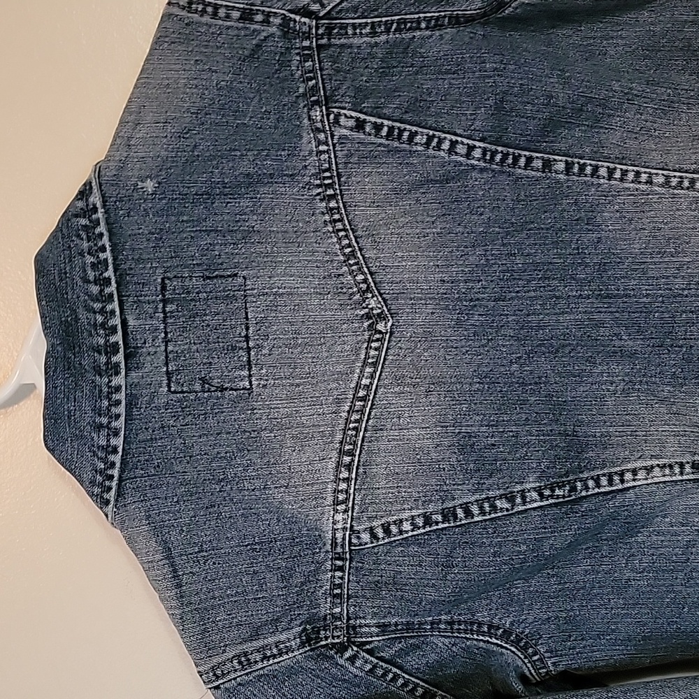 Aeropostale women's distressed jean jacket M - Picture 8 of 12